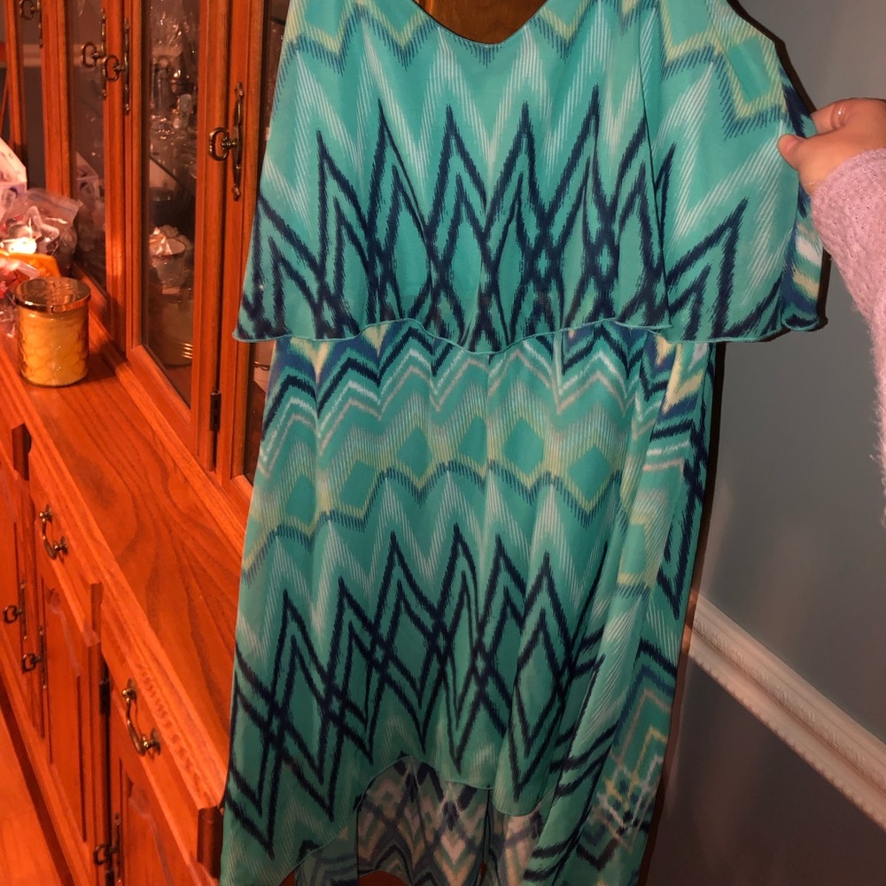 lily rose printed high-low dress